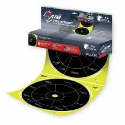 Allen EZ Aim Pull-N-Shoot Splash Paper 12" X 12" Circle Yellow/Black 8 Pack
