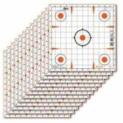 Allen EZ Aim Paper 12" X 12" Sight-In Grid White/Orange 12 Pack