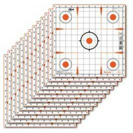 Allen EZ Aim Paper 12" X 12" Sight-In Grid White/Orange 12 Pack 1 Allen EZ Aim Paper 12" X 12" Sight-In Grid White/Orange 12 Pack