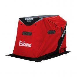 Eskimo Eskape™ 2600 (2 Side Doors) Sled Shelter - Insulated - Red/Black - Two Person 1 Eskimo Eskape™ 2600 (2 Side Doors) Sled Shelter - Insulated - Red/Black - Two Person