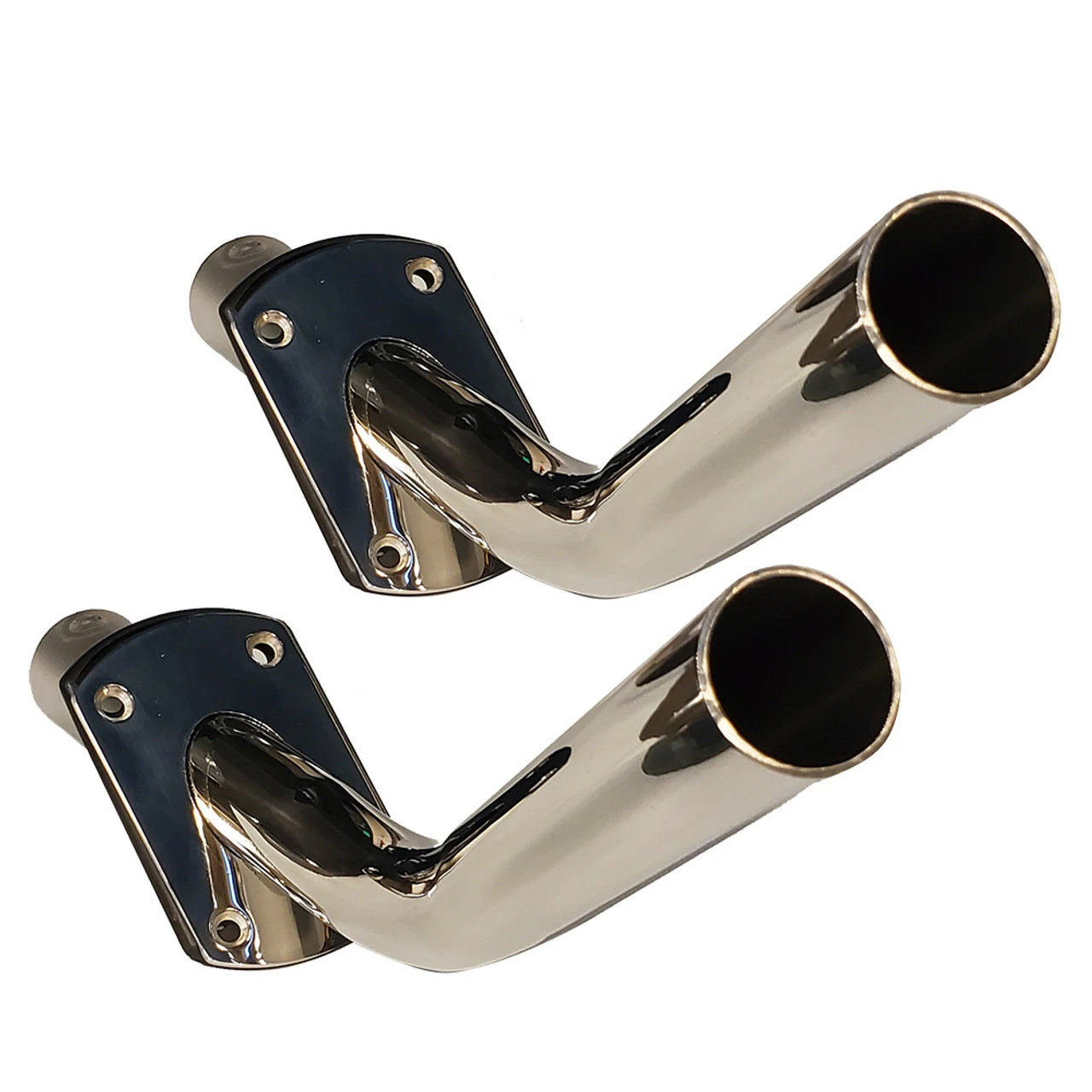 Tigress Gunnel Mount Outrigger Holders - Fabricated 304 S.S. - 1-1/8" I.D.- Pair 1 Tigress Gunnel Mount Outrigger Holders - Fabricated 304 S.S. - 1-1/8" I.D.- Pair