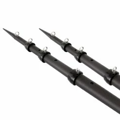 Tigress XD 3k Carbon Fiber Telescoping Outrigger Poles - 18 Feet - Matte Black/ Black - Pair