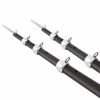 Tigress XD 3k Carbon Fiber Telescoping Outrigger Poles - 18 Feet - Matte Black/ Silver - Pair