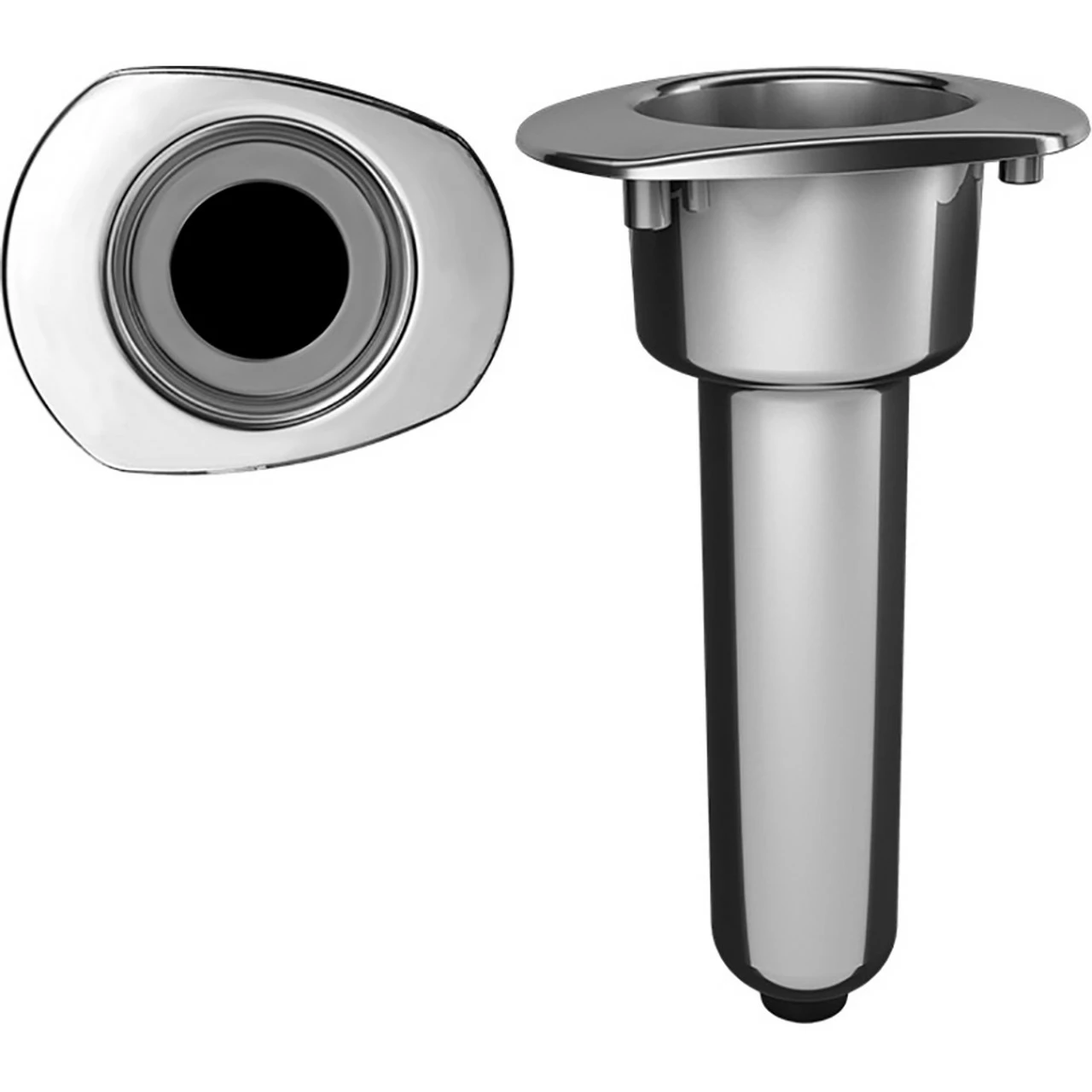 Mate Series Elite Screwless Stainless Steel 0 Rod & Cup Holder - Drain - Oval Top 1 Mate Series Elite Screwless Stainless Steel 0 Rod & Cup Holder - Drain - Oval Top