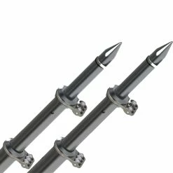 TACO Marine TACO 18' Deluxe Outrigger Poles W/Rollers - Silver/Black