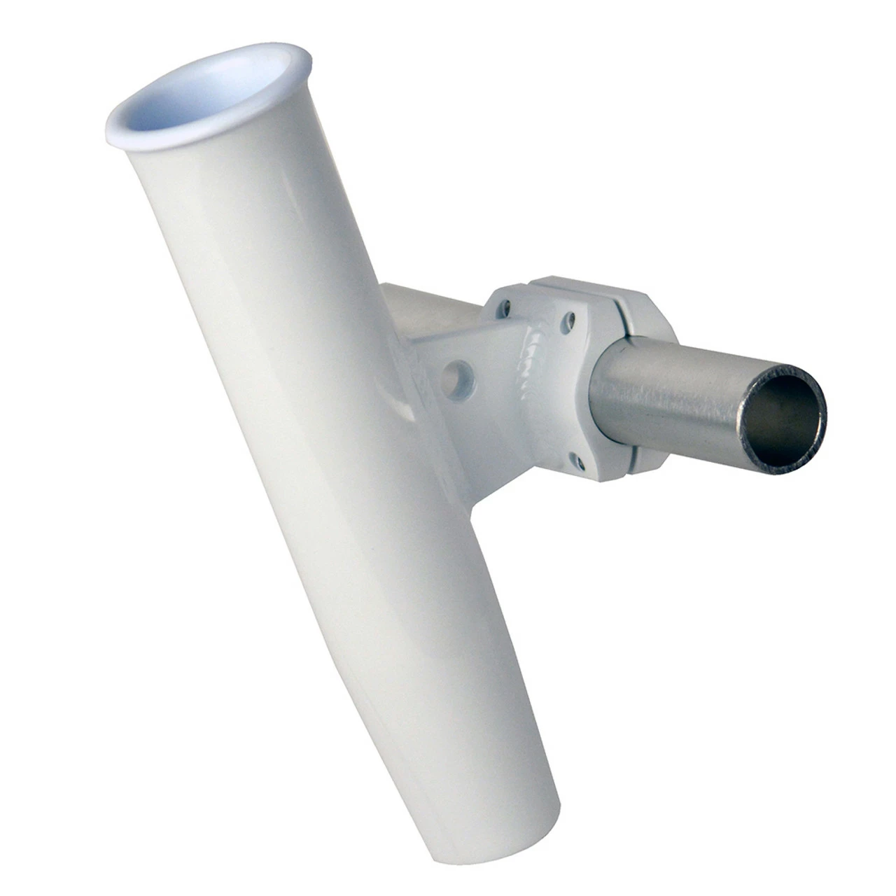 C.E. Smith Aluminum Horizontal Clamp-On Rod Holder 1.66" OD - White Powder Coated W/Sleeve 1 C.E. Smith Aluminum Horizontal Clamp-On Rod Holder 1.66" OD - White Powder Coated W/Sleeve