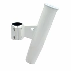 C.E. Smith Aluminum Vertical Clamp-On Rod Holder 1-2/3" OD White Powdercoat W/Sleeve
