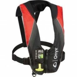 Absolute Onyx Onyx A/M-24 Deluxe - Automatic/Manual Inflatable Life Jacket (PFD) - Red - Adult